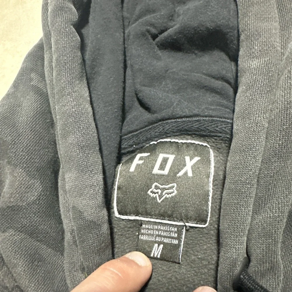 Y2K Fox Racing Sweater Men's M Gray Camo Graphic Logo Motorcross Racing Hoodie